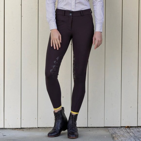 NWT Callidae Lightweight Tech Riding Breeches Charcoal 24 - Picture 1 of 3